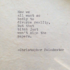 Divorce Reality Christopher Poindexter
