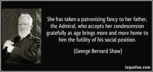 fancy to her father, the Admiral, who accepts her condescension ...