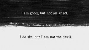 angel, black and white, devil, grunge, hipster, quotes, tumblr ...