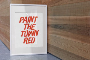 Paint the Town Red Typography Art Print Modern Home Decor