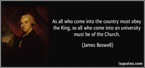 As all who come into the country must obey the King, so all who come ...