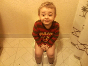 Caleb Going Potty Picture