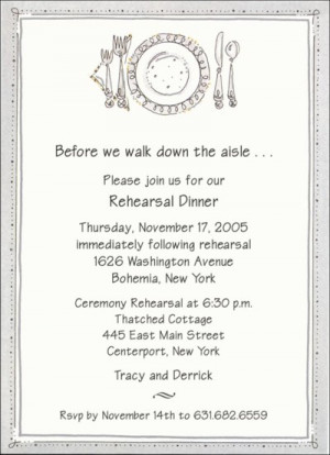 Dinner Invitation Wording