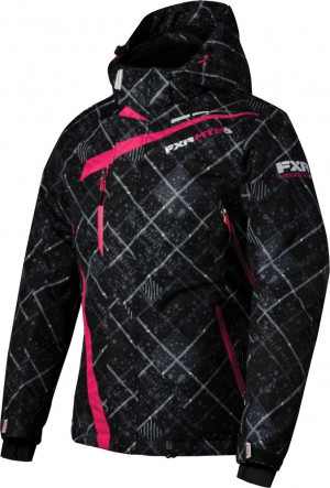 FXR Racing - Snowmobile Gear - Women's Vertical Jacket - Black Plaid