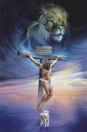 The lion and the lamb - god-the-creator Photo