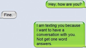 Conversation Over Text Messages