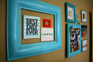 painted frames Craft room