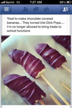 Chocolate peckers!! Lolol hilarious More