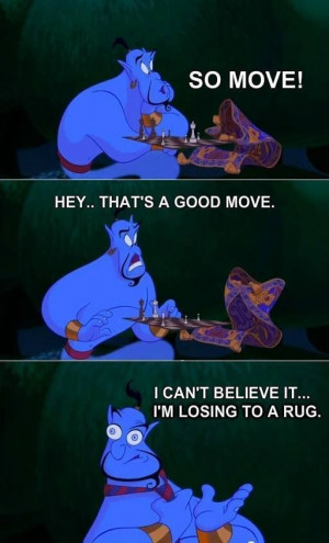 Robin Williams is the voice of genie