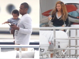 Beyonce And Jay-Z Hit The High Seas With Cute As A Button Blue Ivy ...
