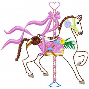 Carousel Horse Embroidery Pattern