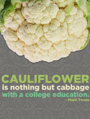 ... is nothing but cabbage with a college education - Mark Twain