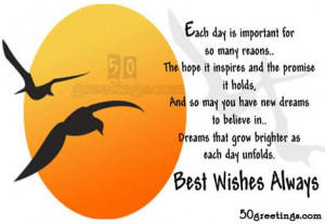 Best wishes always