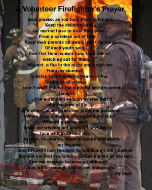 Volunteer Firefighters Prayer