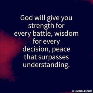 God Will Give You Strength!