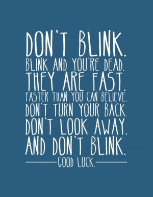 Weeping Angels Doctor Who Quotes