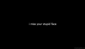 miss your stupid face miss you quote