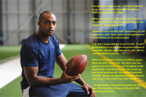 Everybody counted us out. Y’all didn’t believe…” -Doug Baldwin ...