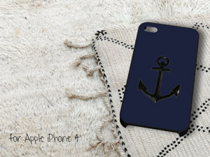 Black Anchor on Blue Word Quote iPhone 4 iPhone 4S by gardenpiano, $15 ...
