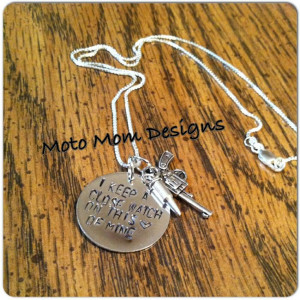 Johnny Cash Quote hand stamped necklace