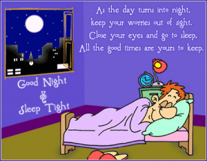 Good Night Cartoon Clipart image