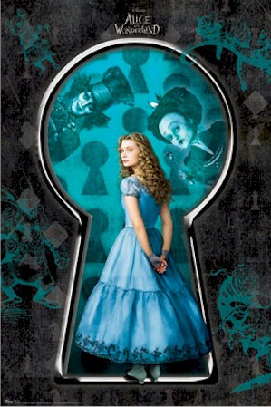 Alice In Wonderland 2010 - Alice Keyhole Movie Poster