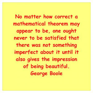 CafePress > Wall Art > Posters > George Boole quote Wall Art Poster