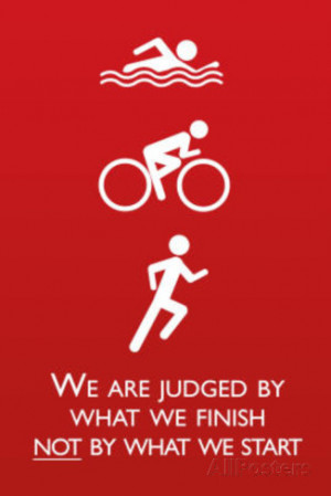 Triathlon Motivational Quote Sports Poster Print Masterprint