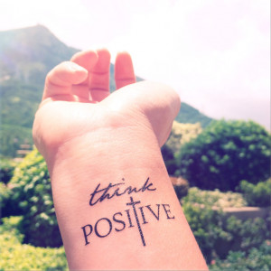 POSITIVE Faith Cross – InknArt Temporary Tattoo – set wrist quote ...