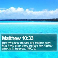Matthew 10:33 - Daily Bible Verse by bible-quote
