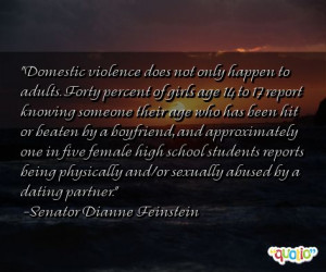 Domestic violence does not only happen to adults. Forty percent of ...