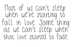 Most of us can’t sleep – Best Love Quote
