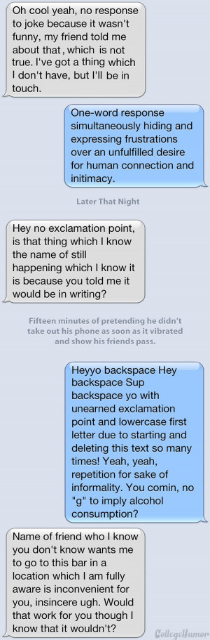 Flirty texts translated into real thoughts. By Will Stephen of ...