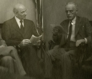 Krayer with Paul Dudley White who chaired the Unitarian Service