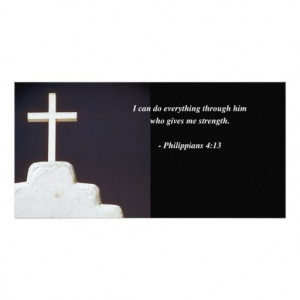 PHILIPPIANS 4:13 Bible Verse Photo Card Template
