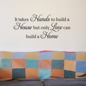 Love can build a Home Wall quote sticker - H575K