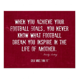 Inspirational Football Quote and Poster