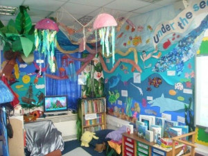 ... Classroom Decor, Classroom Ocean Themed, Ocean Scenes, Ocean Classroom