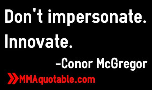 Don't impersonate. Innovate.