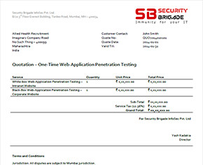 ... & proposal to for your VAPT and other security audit requirements