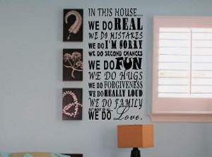 Details about In This House We Do Love Quote Wall Decal Sticker