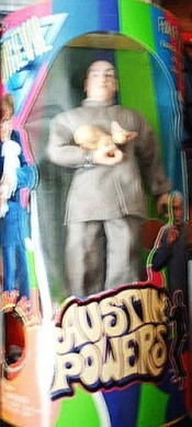 Dr. Evil Action Figure with Extended Pinky Finger and Mr. Bigglesworth ...