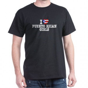 Boricua Gifts > Boricua Mens > I Love Puerto Rican Girls Black T-Shirt