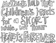Mother Quotes Coloring Pages