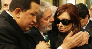 Brazilian President Luiz Inacio Lula Da Silva embraces Argentina's ...