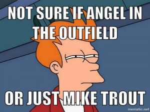 Not sure if Angel in the outfield or just Mike Trout