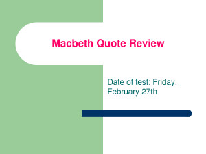 Macbeth Quote Review by MikeJenny