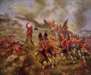 In this depiction of the Battle of Bunker Hill , British Army ranksare ...