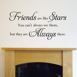 Friends are like stars quote wall sticker H549K
