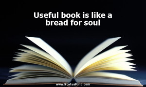 ... book is like a bread for soul - Facebook Quotes - StatusMind.com